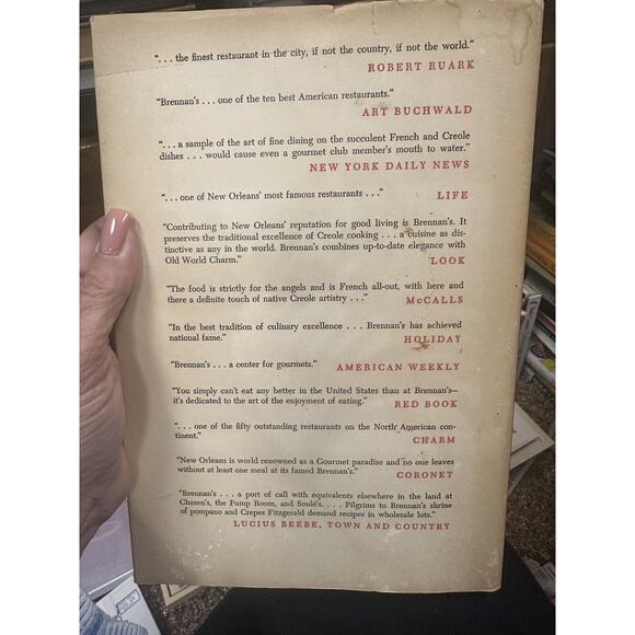 Brennan's New Orleans Cookbook 1964 Vintage Revised Edition by Hermann Deutsch - Picture 2 of 8